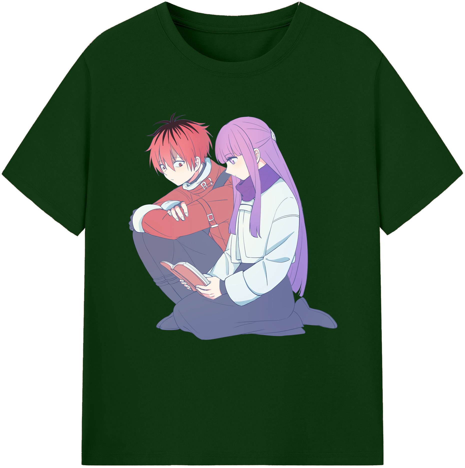 （画像用） 葬送のフリーレン Frieren 綿100％半袖Tシャツ（フロントプリント）